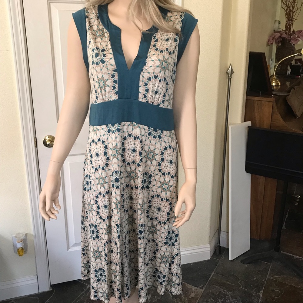 Casual print sleeveless lightweight dress